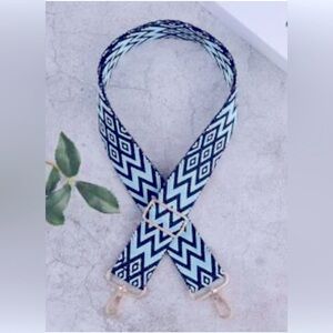 Blue Geometric Bag or Guitar Strap